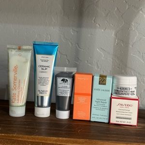 Skincare bundle 7 pc - Sunday Riley, Estée Lauder, Shiseido, Orgins, Kiehls